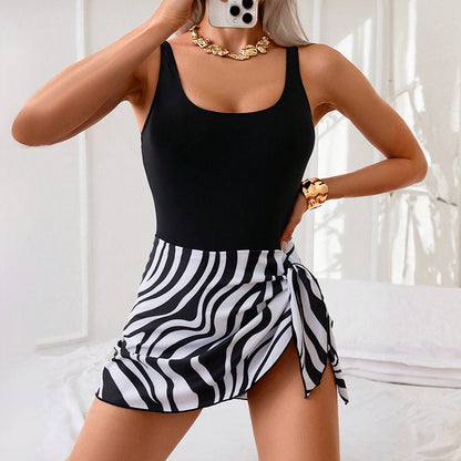 Beaira Cross border hot selling women's sexy slim fit dress swimsuit printed with European and American foreign trade one-piece swimsuit bikini