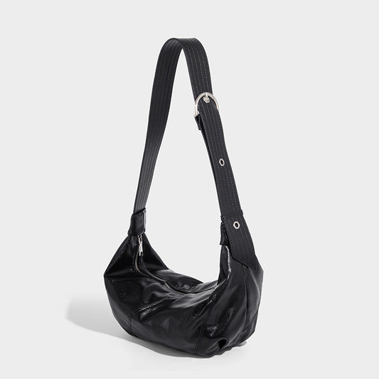 Beaira Cool bag new cross-border retro lazy style single shoulder dumpling bag high-end oil sensitive wax leather crossbody bag