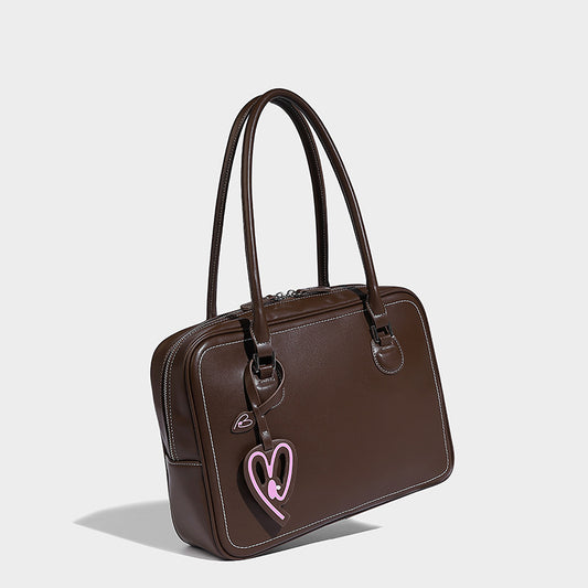 Beaira Autumn and Winter New Large Capacity Toast Bag Vintage Handheld Boston Bag Fashion Single Shoulder Underarm Bag