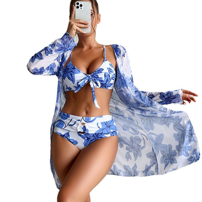 Beaira New European and American fashion high-end sexy multi-color printed bikini BIKINI three piece set women's swimsuit
