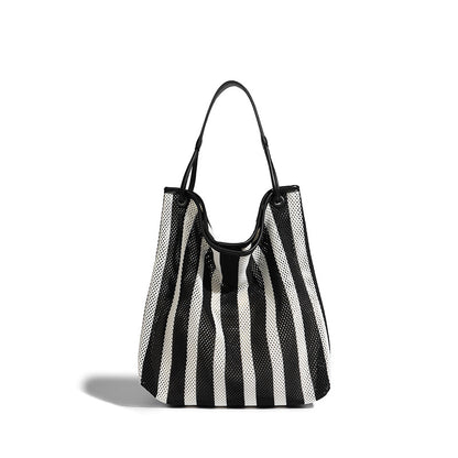 Beaira Summer woven bag women's new vacation lazy style tote bag large capacity single shoulder armpit bag bucket bag