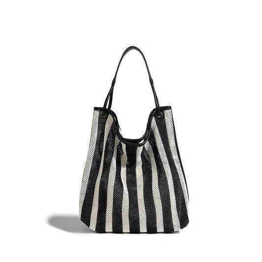 Beaira Summer woven bag women's new vacation lazy style tote bag large capacity single shoulder armpit bag bucket bag