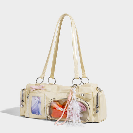 Beaira New design casual tote large capacity bag women's transparent commuting travel bag pain bag versatile single shoulder crossbody