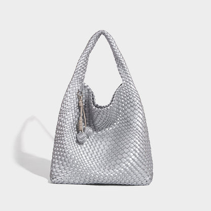 Beaira Commuting large capacity tote bag new casual and fashionable mother and child bag pure hand woven armpit women's bag