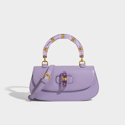 Beaira Crystal bamboo bag versatile saddle bag new women's bag high-end sense simple and trendy small bag single shoulder crossbody bag