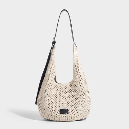 Beaira Vacation style beach bag large capacity high-end handmade woven tote bag women's new single shoulder fashionable crossbody bag