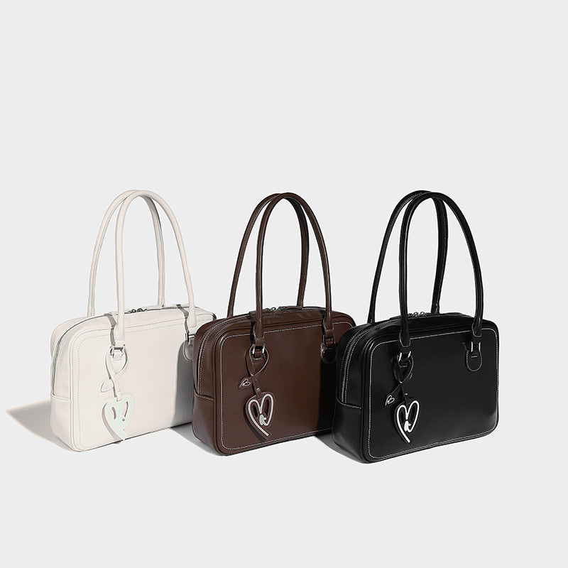 Beaira Autumn and Winter New Large Capacity Toast Bag Vintage Handheld Boston Bag Fashion Single Shoulder Underarm Bag
