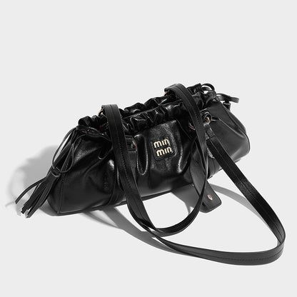 Beaira Niche Maillard Retro Soft Leather Underarm Bag Autumn/Winter Trendy Cool and Sassy Spicy Girl Folding Handheld Single Shoulder Bag