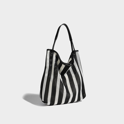Beaira Summer woven bag women's new vacation lazy style tote bag large capacity single shoulder armpit bag bucket bag