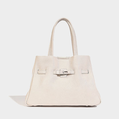 Beaira Small niche design cowhide tote bag women's new large capacity trendy Kelly bag commuting single shoulder handbag