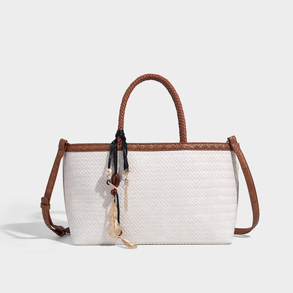 Beaira French elegant woven large capacity vegetable basket bag tote bag women's new versatile large bag shoulder bag