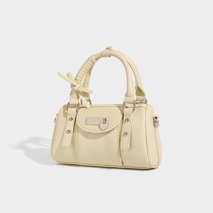 Beaira Spring and summer bag new niche texture ballet bowling bag sweet and cool heart sweet and cool bow crossbody bag