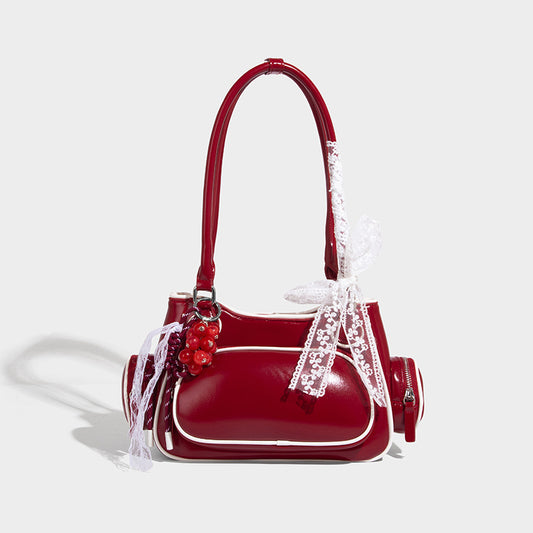 Beaira Large capacity crossbody bag women's new high-end style contrasting color single shoulder bowling bag fashionable and stylish handbag