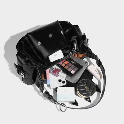 Beaira Cool and spicy girl motorcycle style armpit bag fashionable and trendy handbag autumn and winter new multi pocket shoulder bag