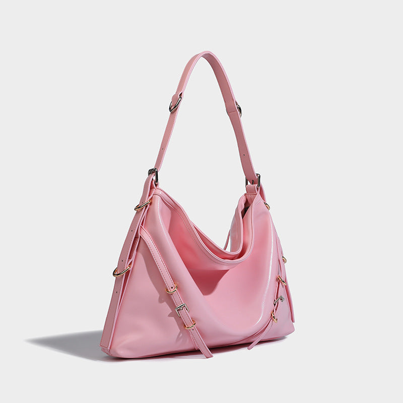 Beaira Pink internet celebrity new women's bag with fashionable temperament large capacity single shoulder armpit bag simple and versatile crossbody bag