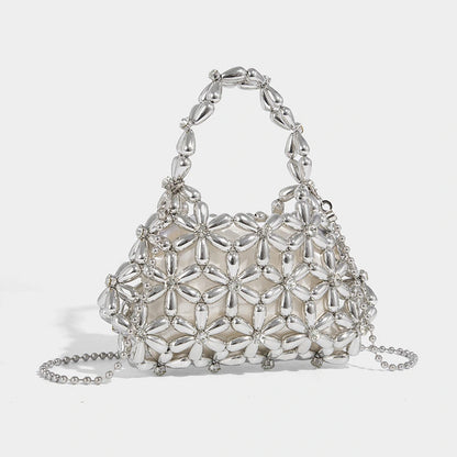 Beaira New personalized hand beaded woven diamond studded shiny and non functional air quality dumpling cloud hand-held crossbody bag