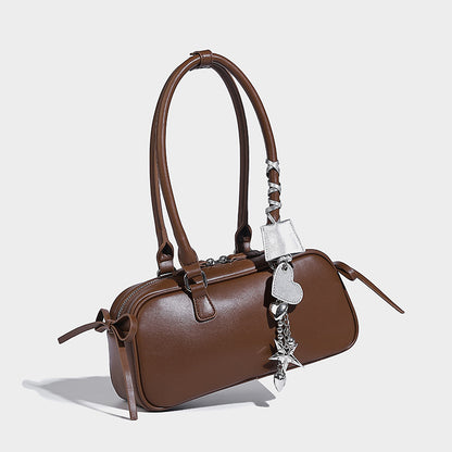 Beaira High looks fashionable versatile bow tie French stick bag heart-shaped hanging decoration French strap niche design single shoulder armpit bag