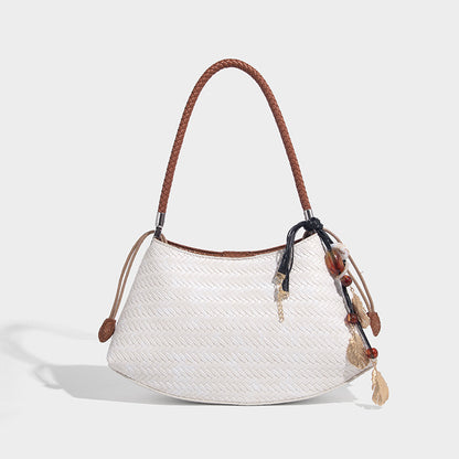 Beaira Original Lazy Style Woven Bag New Underarm Bag for Women Summer New Commuter Versatile Single Shoulder Handbag