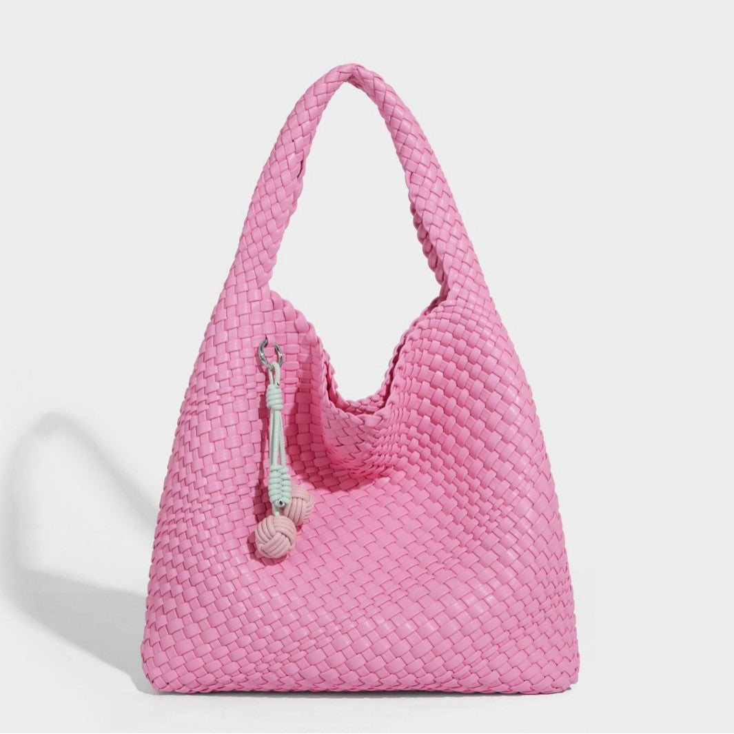 Beaira Commuting large capacity tote bag new casual and fashionable mother and child bag pure hand woven armpit women's bag