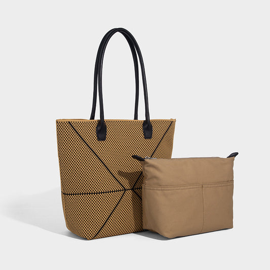 Beaira Korean niche handbag women's new fashionable and versatile diamond shoulder bag large capacity casual commuting tote bag