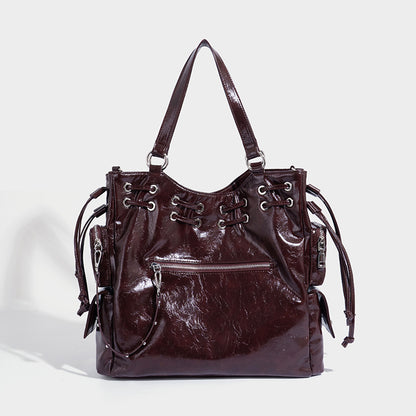 Beaira New niche tote bag willow nail drawstring handbag shoulder bag diagonal cross bag commuting large capacity motorcycle bag