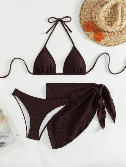 Beaira European and American new sexy three piece split swimsuit bikini cross-border lace up bikini for women
