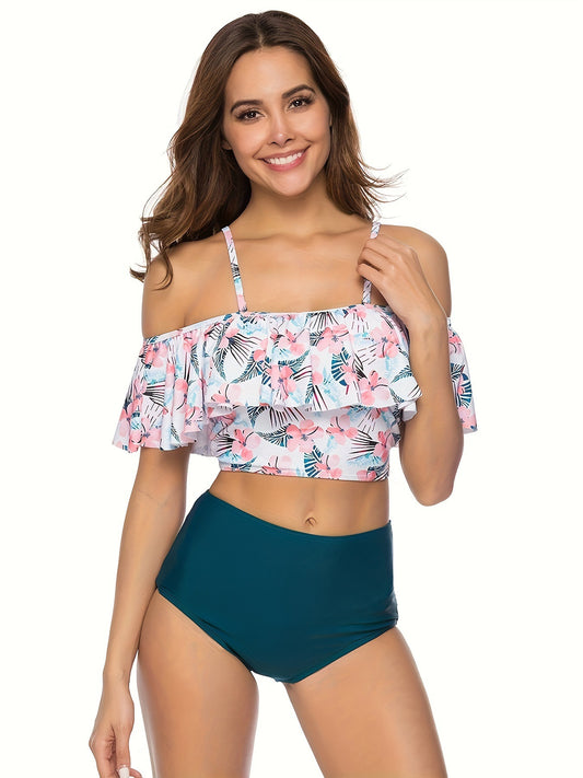 Beaira Ruffle Bikini Set High Waisted Swimsuit Women's Swimwe