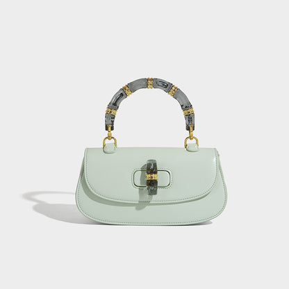Beaira Crystal bamboo bag versatile saddle bag new women's bag high-end sense simple and trendy small bag single shoulder crossbody bag