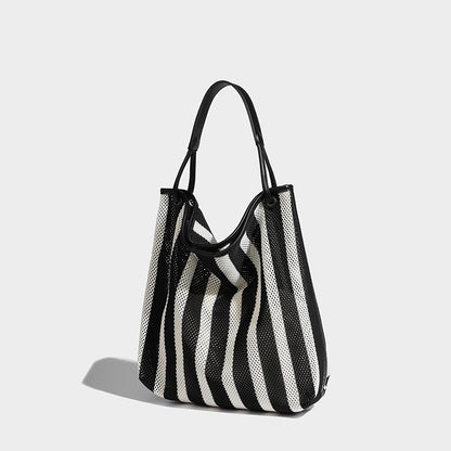 Beaira Summer woven bag women's new vacation lazy style tote bag large capacity single shoulder armpit bag bucket bag