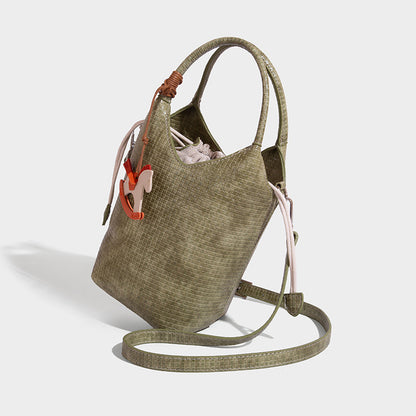 Beaira Advanced single shoulder bucket bag new versatile armpit bag woven large capacity commuting women's bag