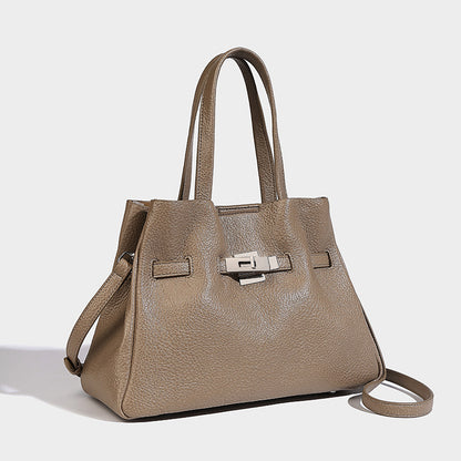 Beaira Small niche design cowhide tote bag women's new large capacity trendy Kelly bag commuting single shoulder handbag