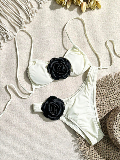 Beaira New Fashionable 3D Flower Bikini Set Cross border Sexy Beach Vacation Bikini Swimming