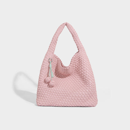 Beaira Commuting large capacity tote bag new casual and fashionable mother and child bag pure hand woven armpit women's bag