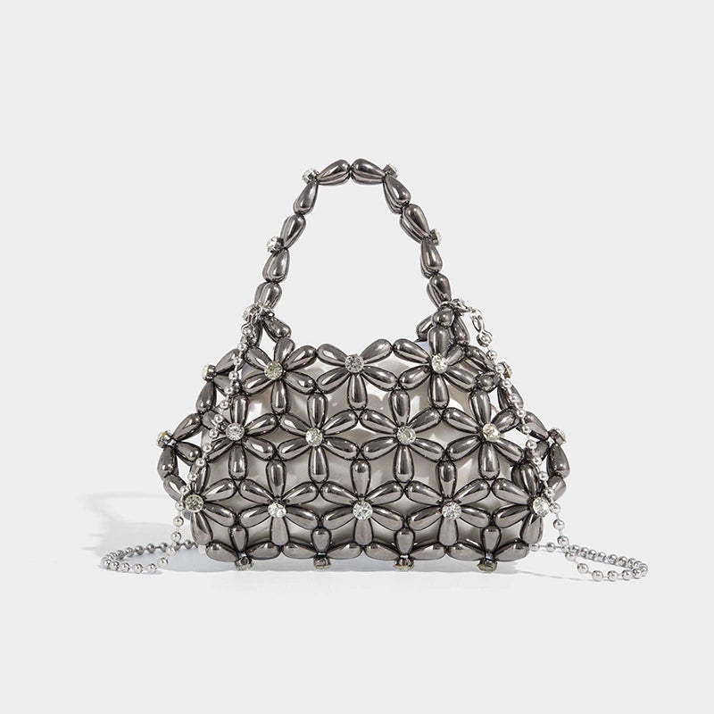 Beaira New personalized hand beaded woven diamond studded shiny and non functional air quality dumpling cloud hand-held crossbody bag