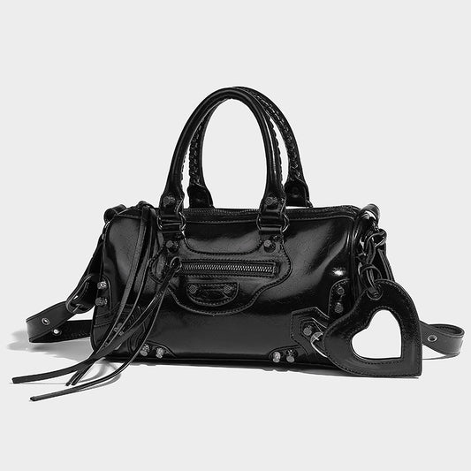 Beaira Paris Rivet Dark Motorcycle Bag Spicy Girl niche design high-end feel large capacity single shoulder crossbody tote handbag