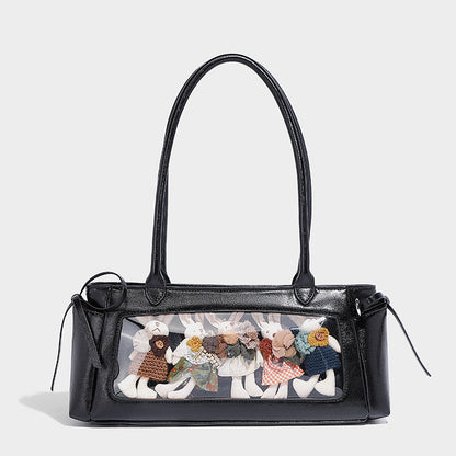 Beaira Butterfly knot niche design casual pain bag cute and versatile baguette bag single shoulder armpit bag large capacity handbag