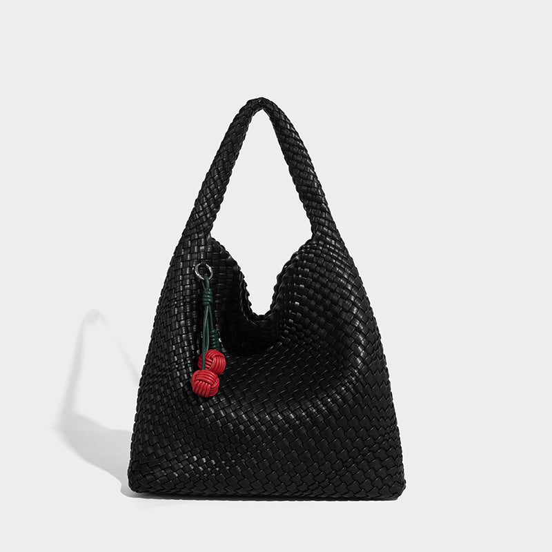 Beaira Commuting large capacity tote bag new casual and fashionable mother and child bag pure hand woven armpit women's bag