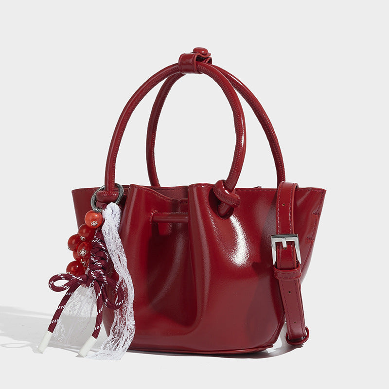 Beaira Outsourced niche hand-held bucket bag women's new simple and versatile shoulder bag casual commuting crossbody bag
