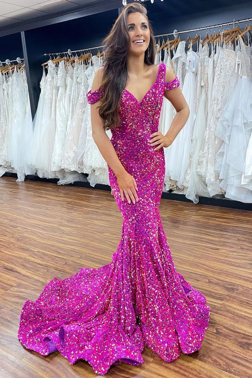 Off the shoulder Charming Long Charming Prom Dresses Evening Dress prom dresses