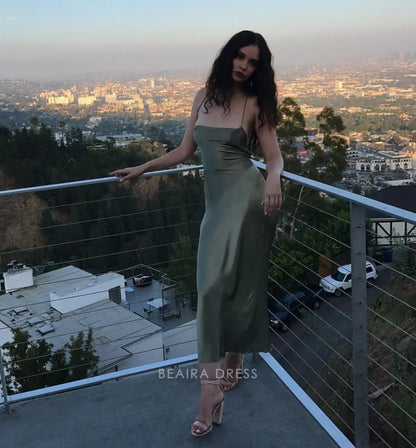 Beaira Elegant Olivia Green Prom Dresses Beautiful Mermaid Spaghetti Straps Prom Dress formal wear dresses