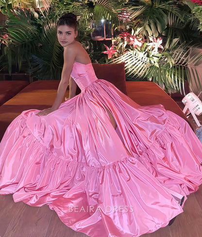 Beaira Elegant Princess A-Line Pink Evening Prom Dresses Sweet Birthday Party Dress formal wear dresses
