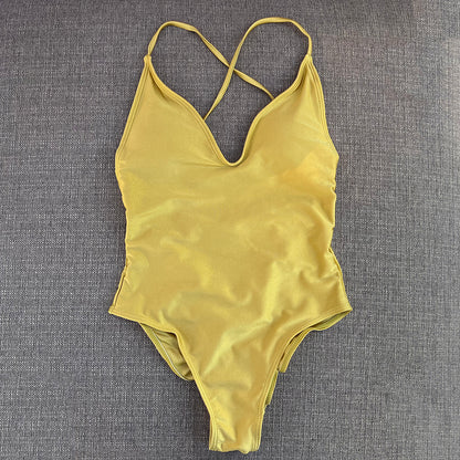 Beaira Sexy Padded One Piece Swimsuit Women Swimwear Solid Bathing Suit Monokini Swimming Suit Summer Beachwear maillot de bain femme