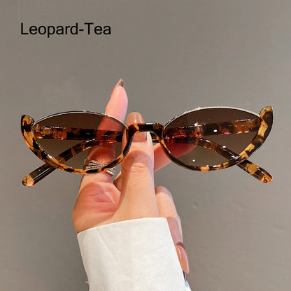 Beaira New Small Cat Eye Sunglasses Women Men Trendy Vintage Shades Eyewear Fashion Driving Cycling Sunglasses Half-frame Sun Glasses