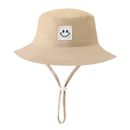 Beaira Summer Panama Baby Girls Hat Cute Smile Face Boys Fisherman Hat Baby Sun Hat Outdoor UV Bucket Hat for Kids Toddler Bonnets