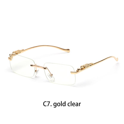 Beaira Ruiao rimless sunglasses UV400 fashion square metal glasses for men women designer man's brand sun glasses shades for outdoor