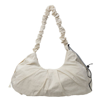 Beaira Foldable Lightweight Cloud Bag, Lazy Style Large Capacity Dumpling Bag, Solid Color Custom Embroidery Commuting Crossbody Bag
