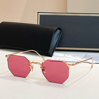 Beaira Rimless Irregular Square Sunglasses Men Luxury Design Handmade Brand Trendy Designer Women High Quality UV400 with Case