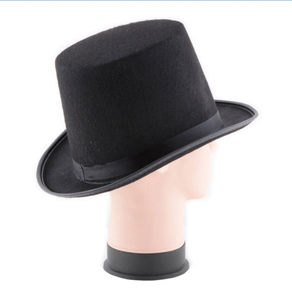 Beaira Top Hat for Adult/Teens Cylinder Hat Prom Carnivals Party Costume Black Magician Hat for Carnivals Show Party