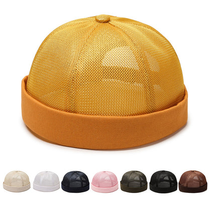 Beaira Vintage Men's Summer Cotton Brimless Skullies Cap Street Portable Docker Hats Multipurpose Beanie Hat Hip Hop Hats Japanese INS