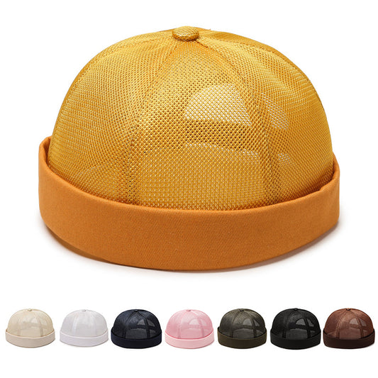 Beaira Vintage Men's Summer Cotton Brimless Skullies Cap Street Portable Docker Hats Multipurpose Beanie Hat Hip Hop Hats Japanese INS